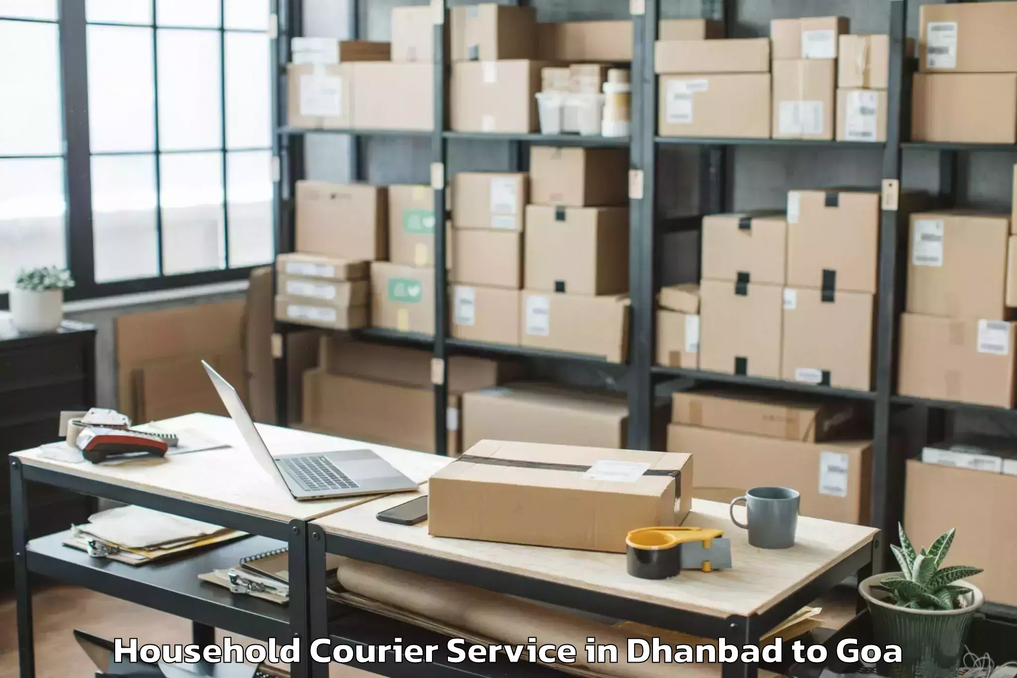 Easy Dhanbad to Sanguem Household Courier Booking